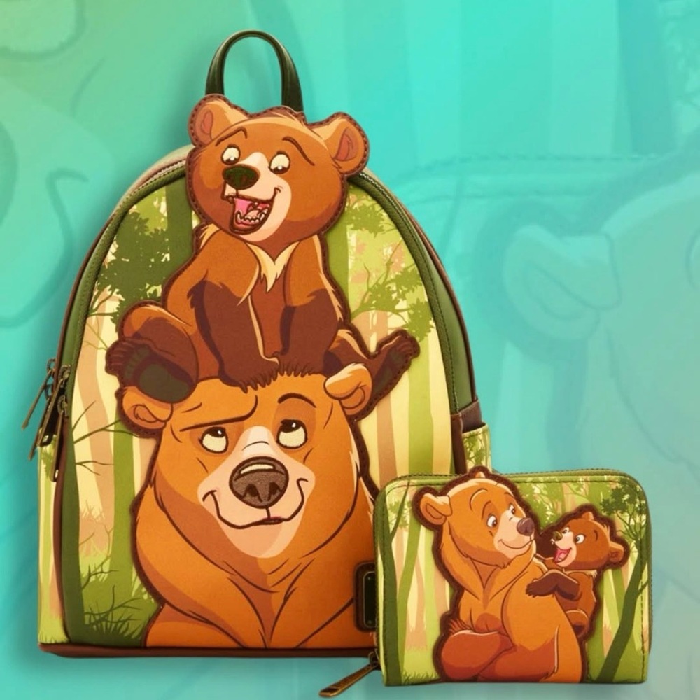 Loungefly Disney Brother Bear Koda & Kenai Mini Backpack & Wallet - Exclusive